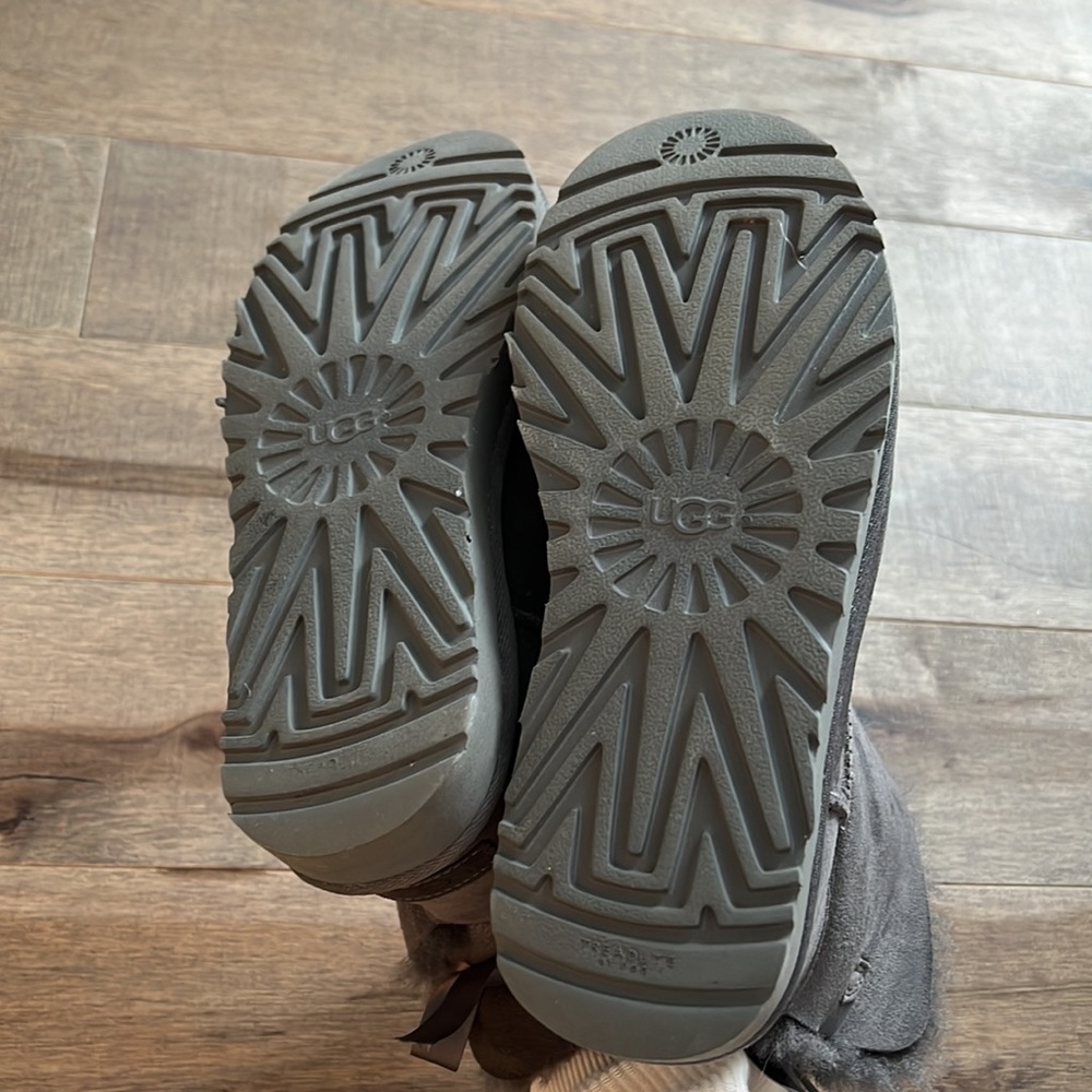Gray Bailey Bow Ugg Boots - image 3